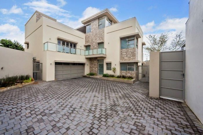 Contemporary Bryanston Cluster for Sale: Rooftop Terrace, Pool, and Security Features.