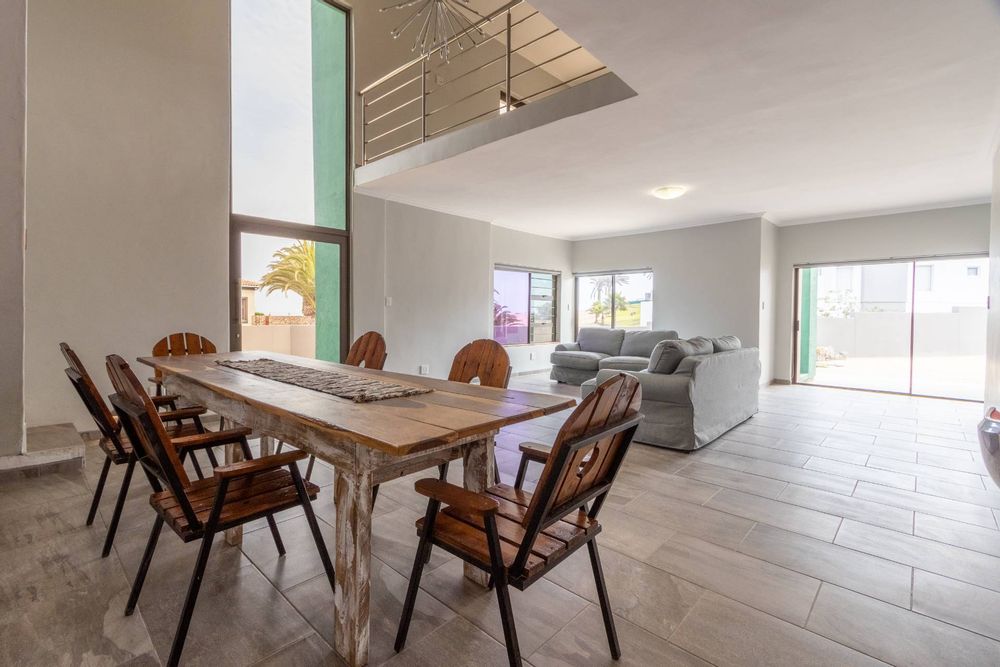 Open-plan dining and living-area