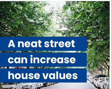 TAKE CARE OF YOUR STREET TO INCREASE PROPERTY VALUES