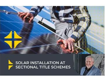SOLAR INSTALLATION AT SECTIONAL TITLE SCHEMES